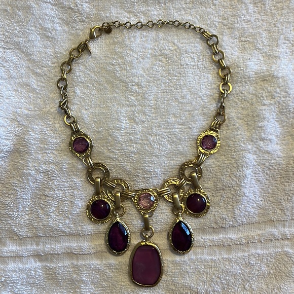 Chico’s Silver and purple necklace - Picture 2 of 4
